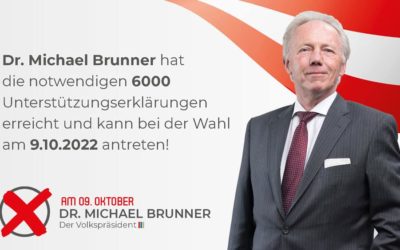 Die Unterstützungserklärungen sind da: Dr. Michael Brunner kandidiert bei BP-Wahl