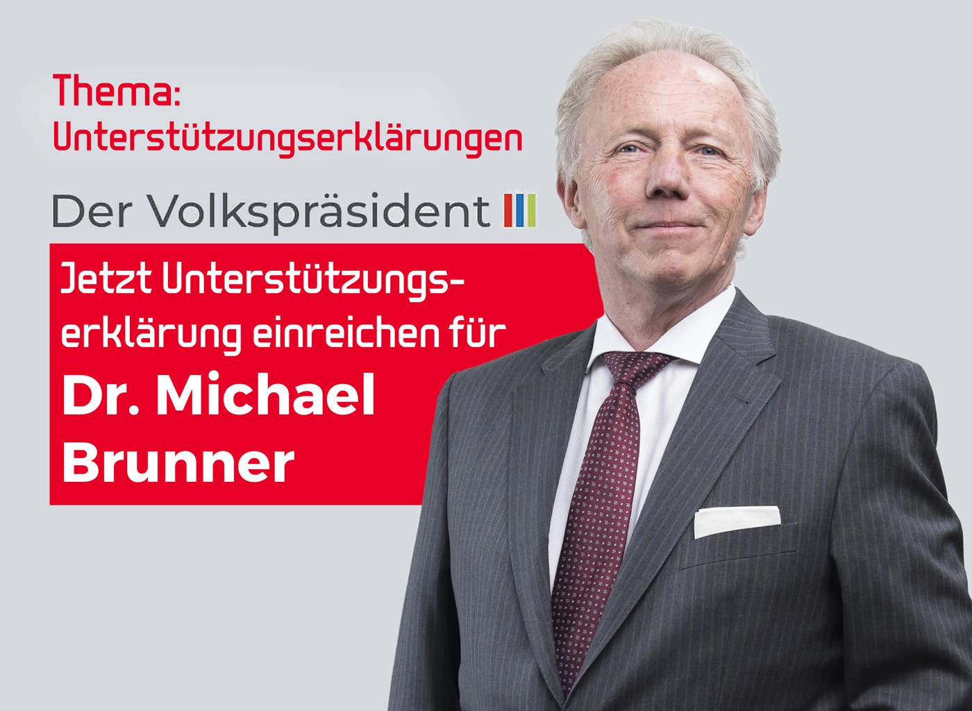Unterstützungserklärung ab 9. August einreichen