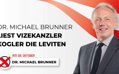 Dr. Michael Brunner liest Vizekanzler Kogler die Leviten