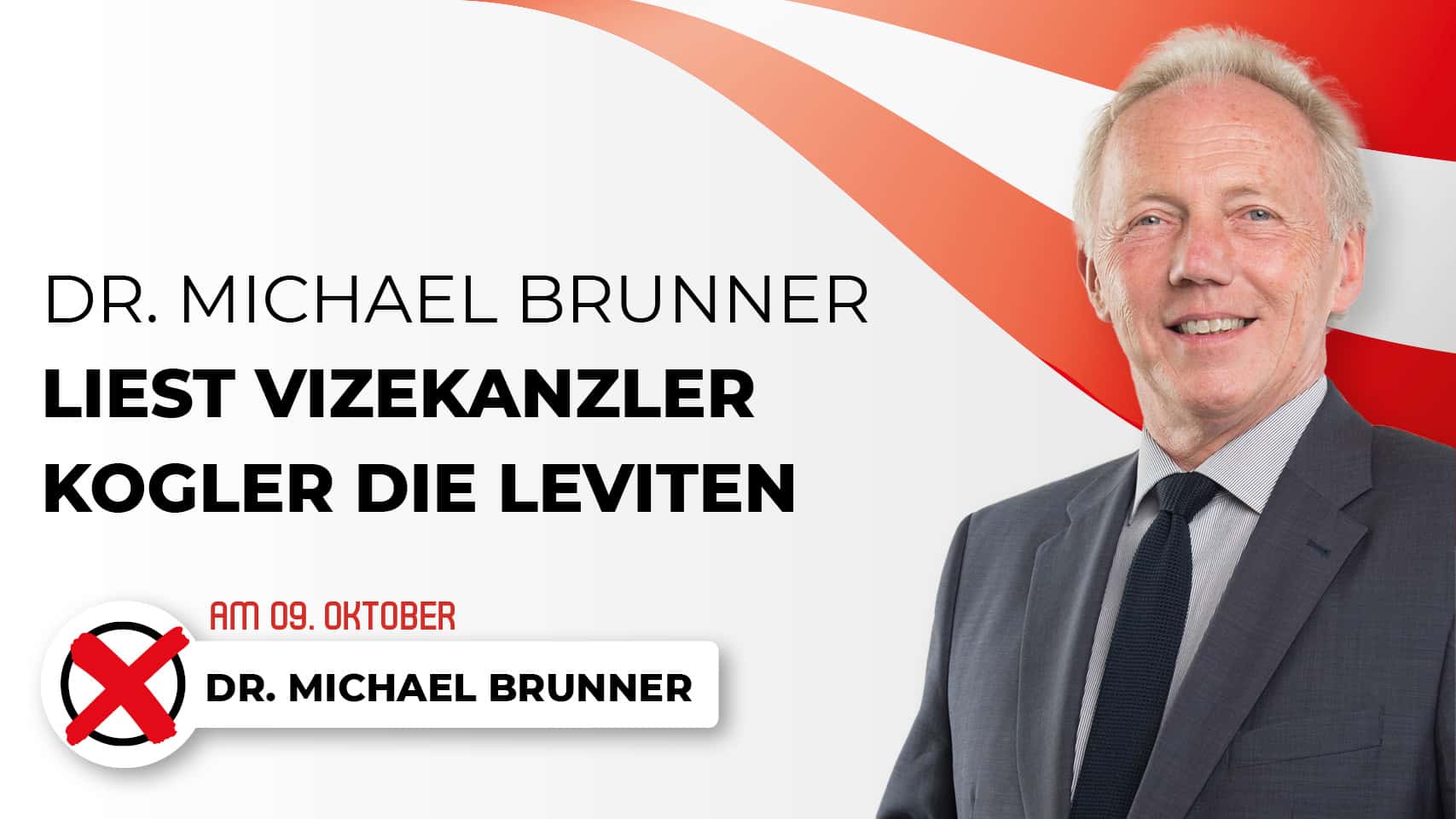 Dr. Michael Brunner liest Vizekanzler Kogler die Leviten