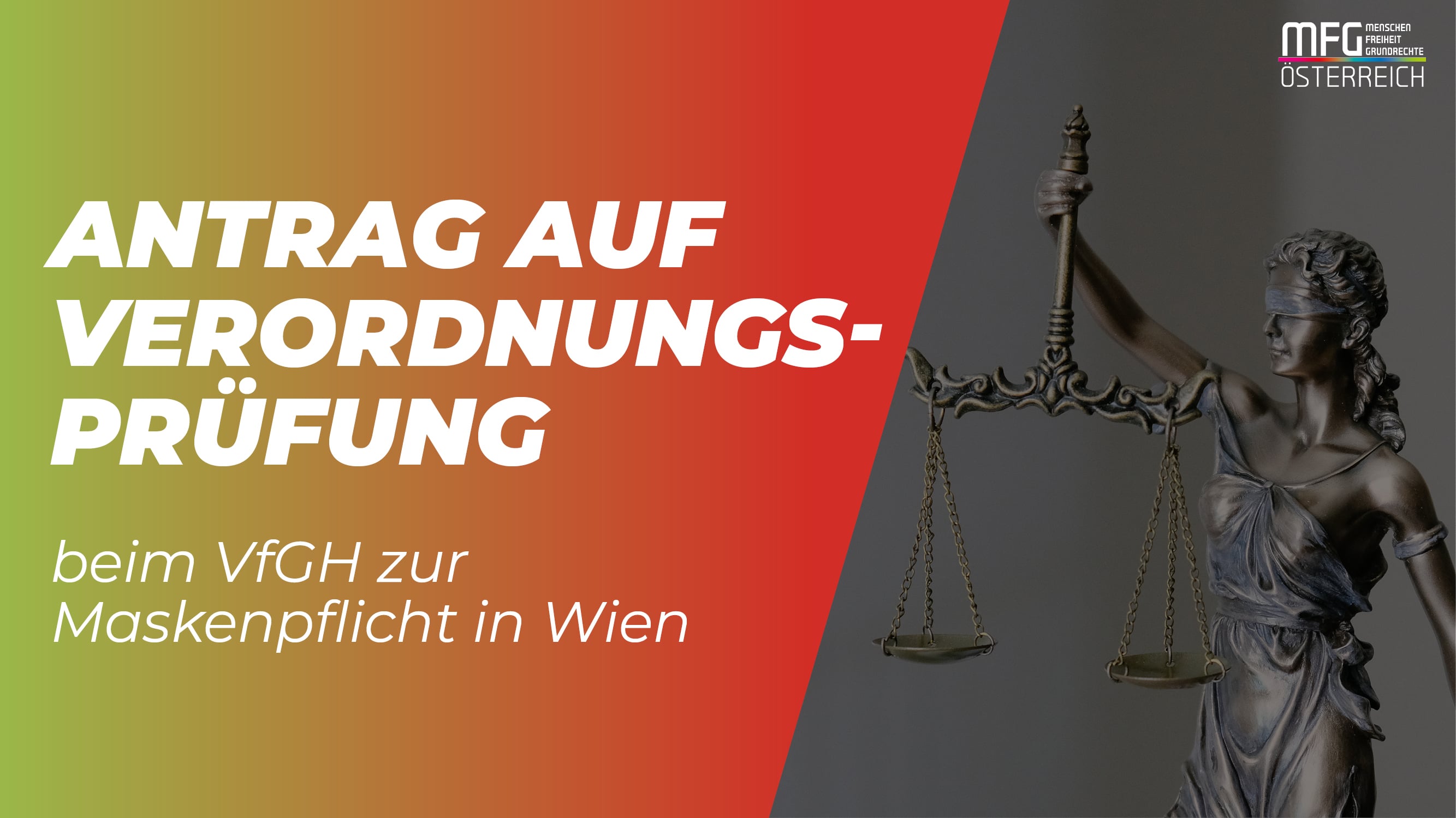 MFG bringt Verfassungsbeschwerde gegen Wiener Maskenpflicht ein
