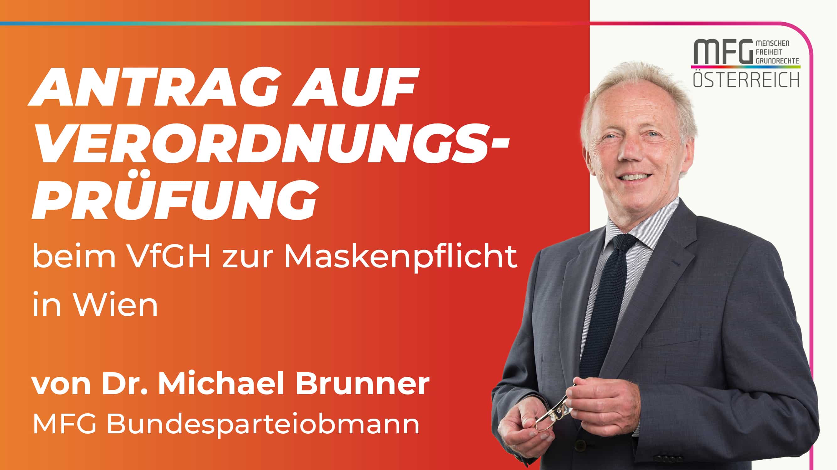 Antrag auf Verordnungsprüfung beim VfGH Wien zur Maskenpflicht in Wien