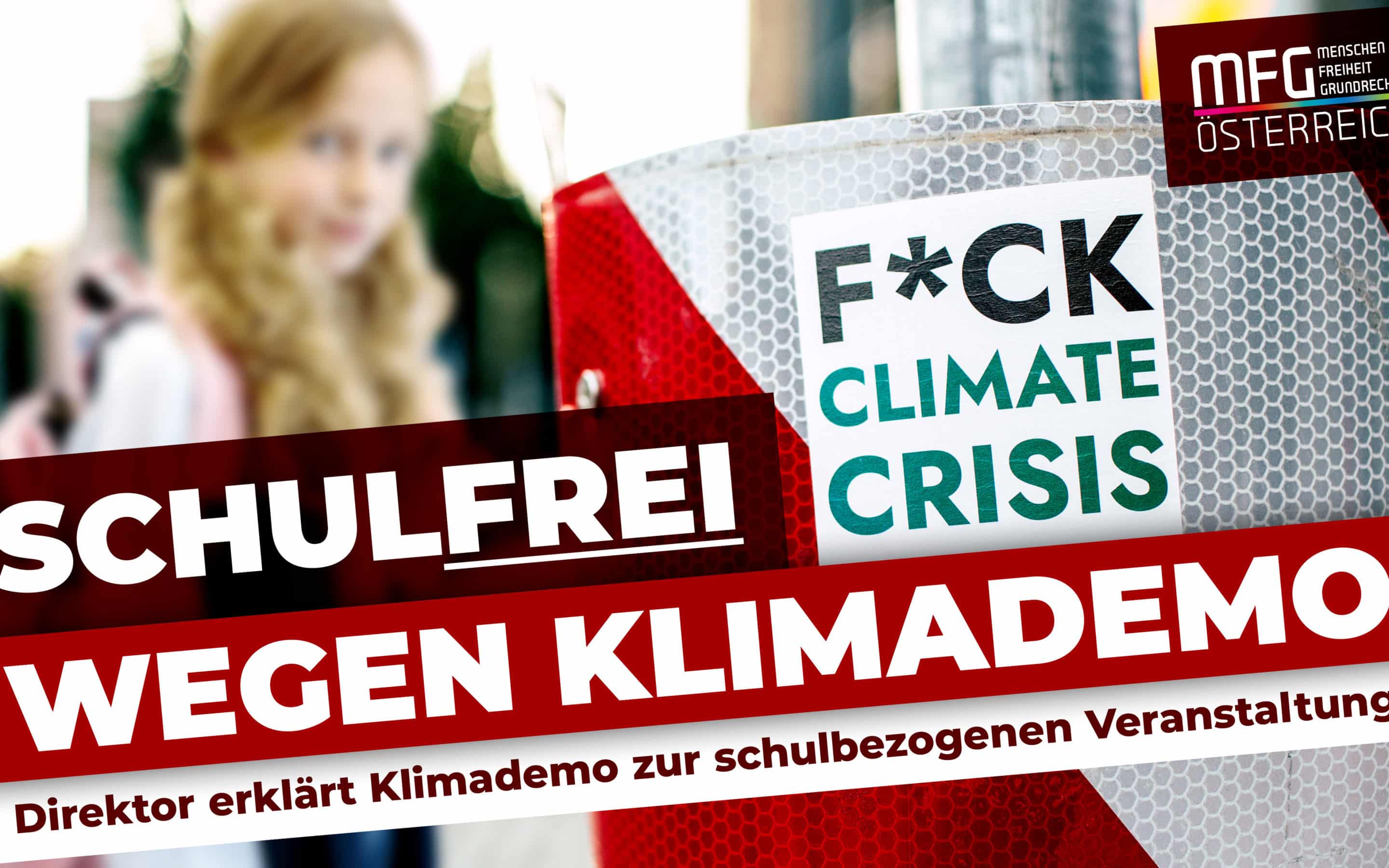 Direktor erklärt eine Klimademo zur schulbezogenen Veranstaltung