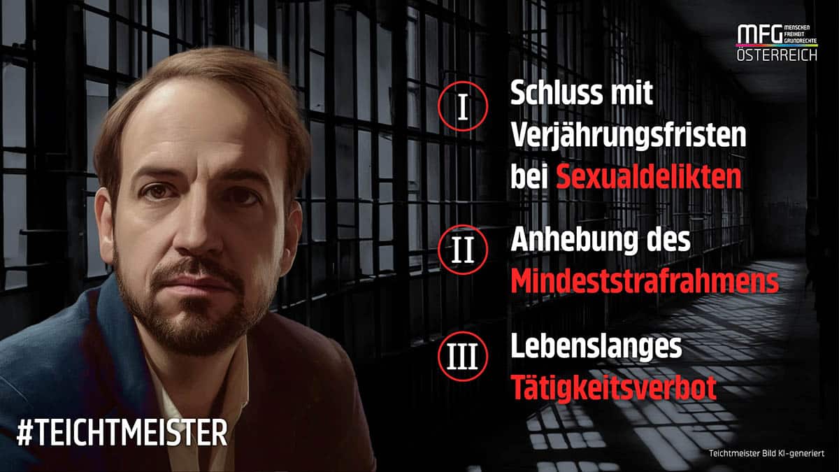 Klare MFG-Forderungen  nach Teichtmeister-Skandalurteil
