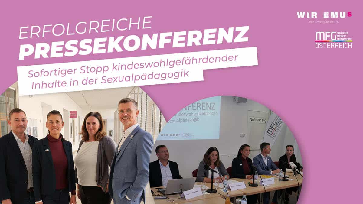 Pressekonferenz: „Sofortiger Stopp kindeswohlgefährdender Inhalte in der Sexualpädagogik“