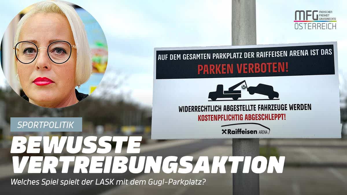 Linz LASK Parkplatz gesperrt Raiffeisen Arena