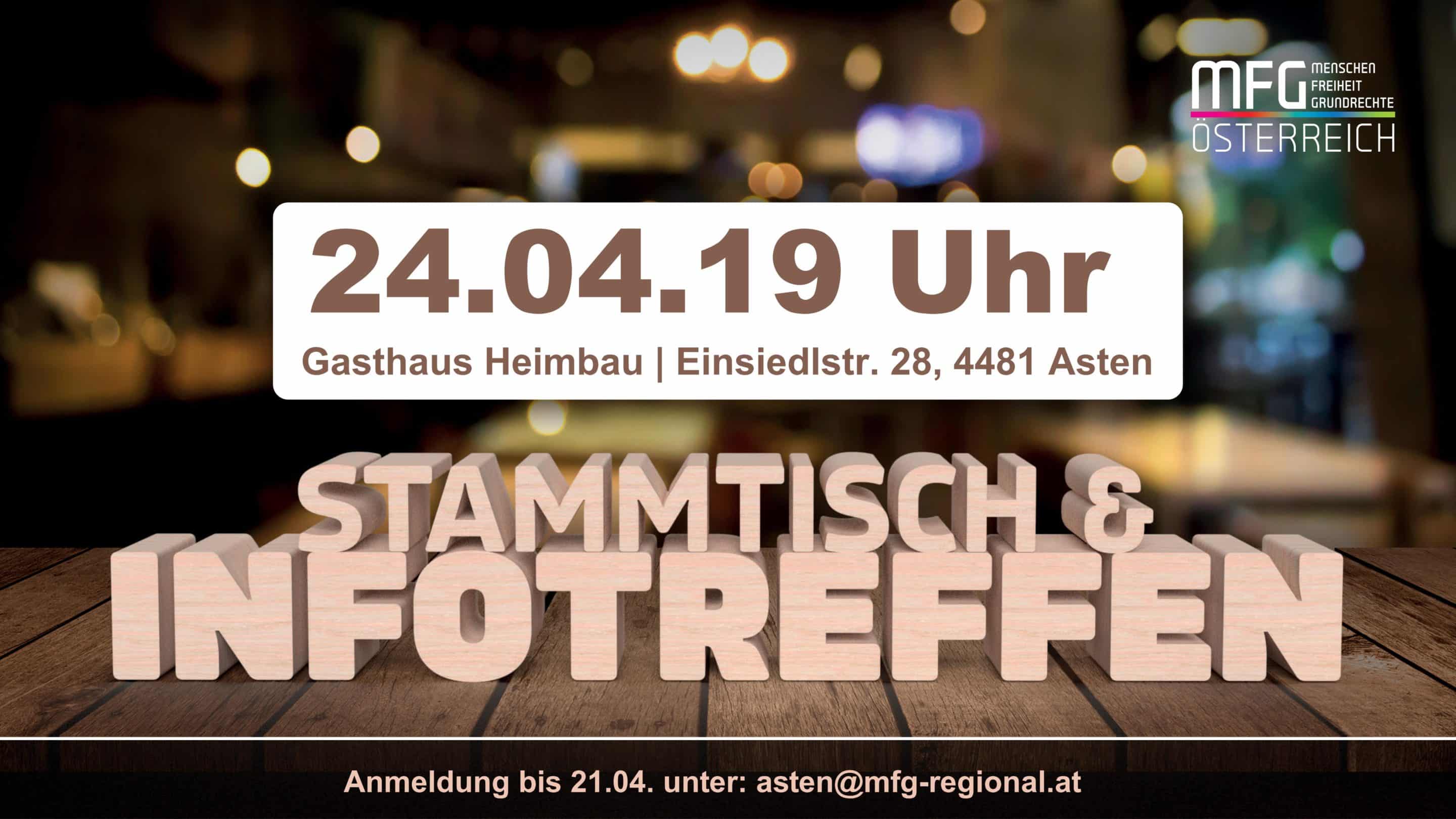 MFG INFOTREFFEN UND STAMMTISCH ASTEN