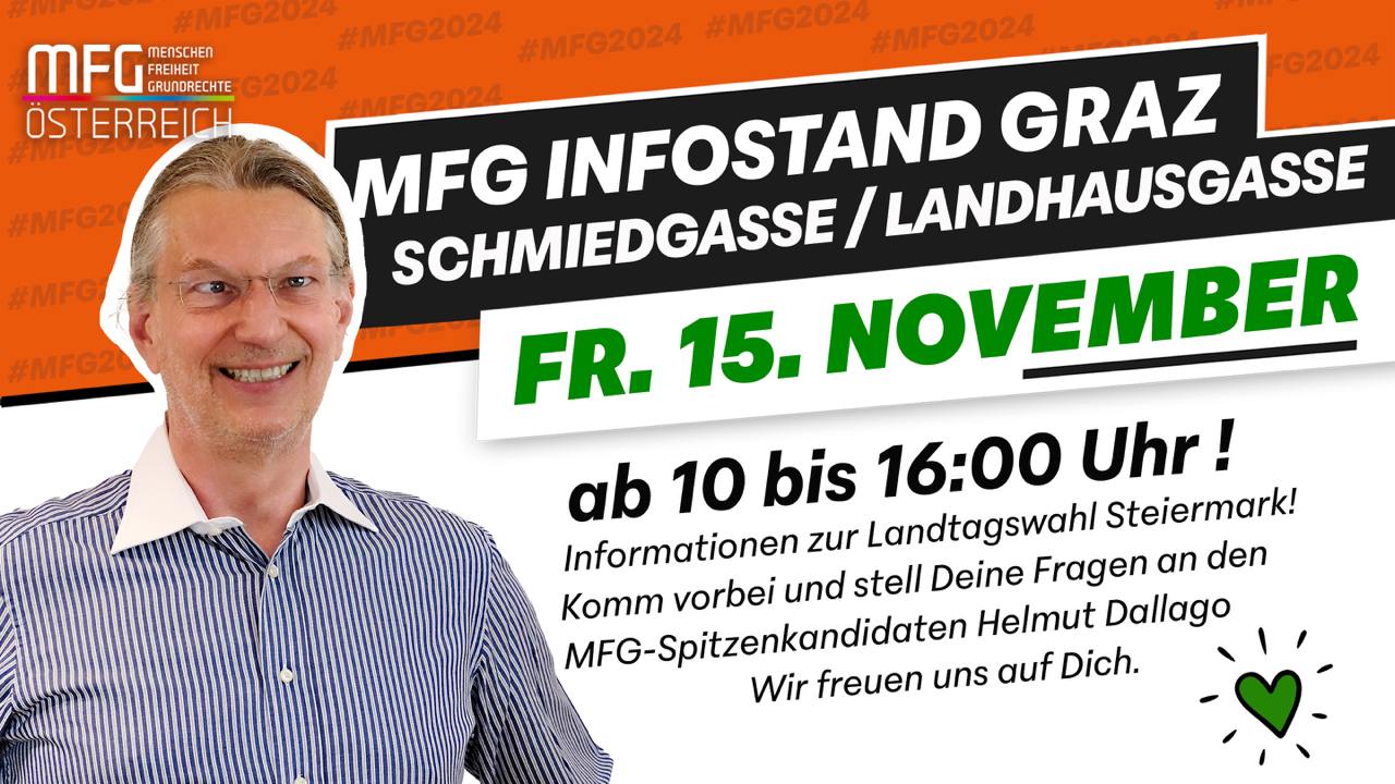 MFG Steiermark Infostand Schmiedgasse / Landhausgasse