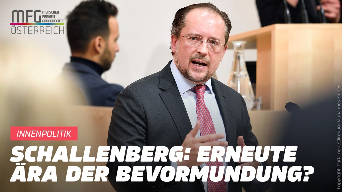 MFG: „Schallenberg 2.0: Symbol der Spaltung und autoritären Bevormundung“