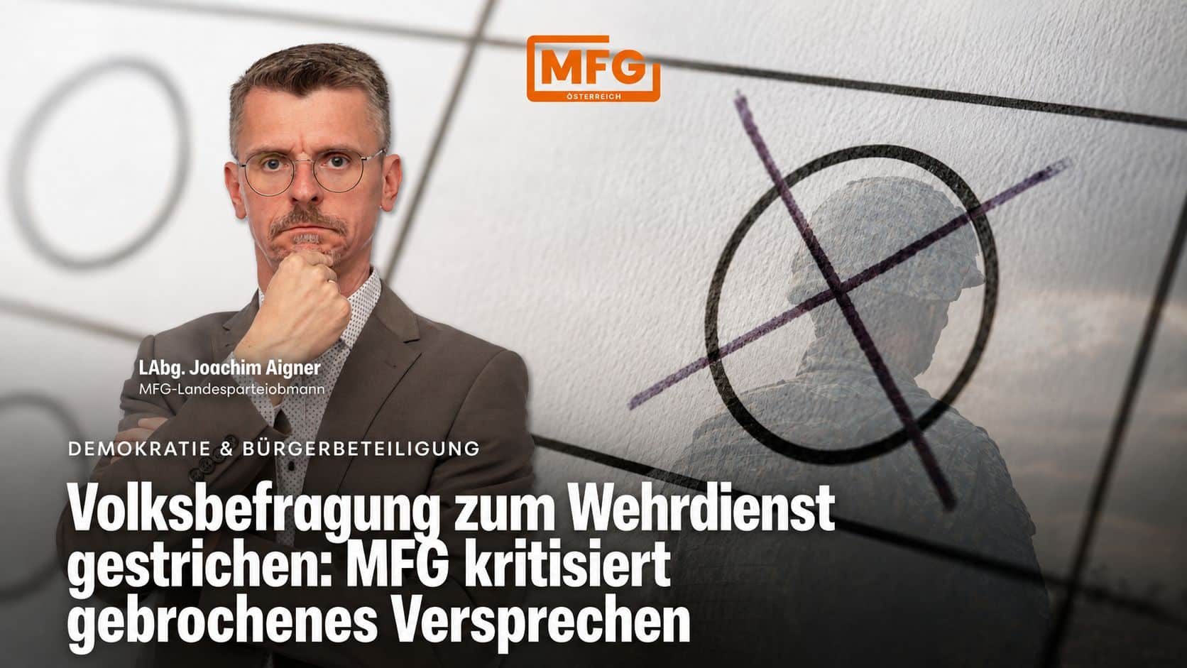 Volksbefragung zur Wehrdienstreform abgesagt: MFG kritisiert Umgang mit direkter Demokratie